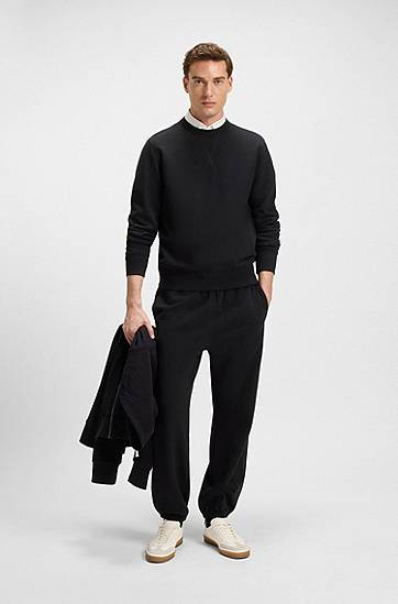 Пуловер BOSS BECKHAM x BOSS Cotton Terry Sweatshirt Черно | 50549248, 1