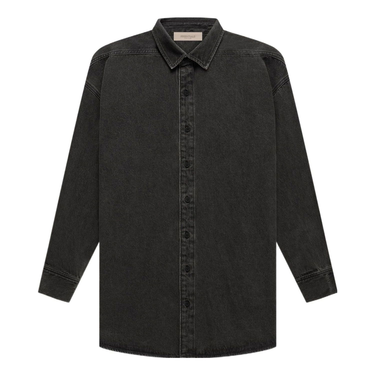 Риза Fear of God Essentials Long Sleeve Denim Shirt Черно | FOG-SS22-460, 0