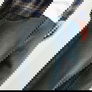 Дънки Polar Skate Co. Big Boy Wide Leg Distressed Denim Jeans Синьо | PSC-CO-36-BLU, 5