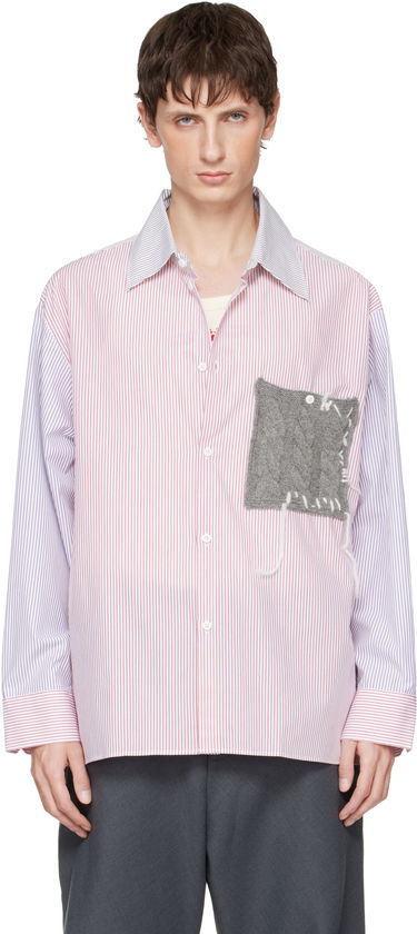 Риза Charles Jeffrey Loverboy Charles Jeffrey LOVERBOY Oversized Long Sleeve Knitted Patch Shirt Многоцветен | 052070501, 0