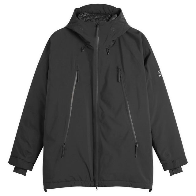 Full-Zip Hooded Padded Coat with Angled Pockets