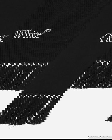 Шал Off-White Glitch Bookish Knit Scarf Black Черно | OMMA051F23KNI001 1001, 4