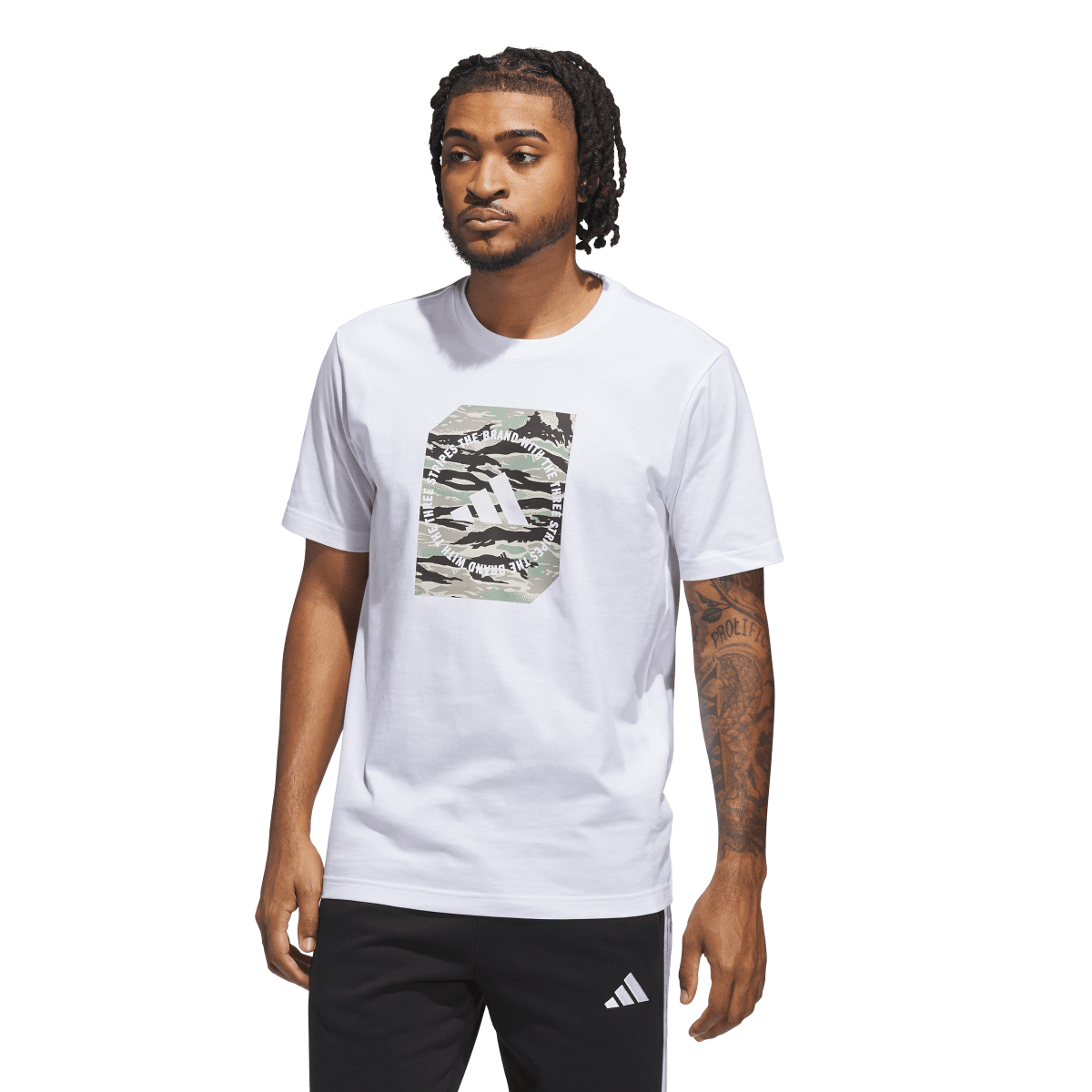 Тениска adidas Originals Camo Box Graphic Tee Бяло | JM0387, 0