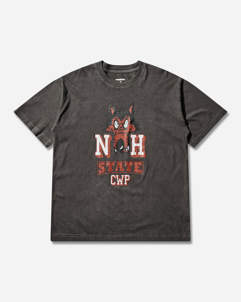 Тениска Neighborhood Wolf Head N H STATE CWP Graphic T-Shirt Сиво | 252PCNH-ST15 BLACK