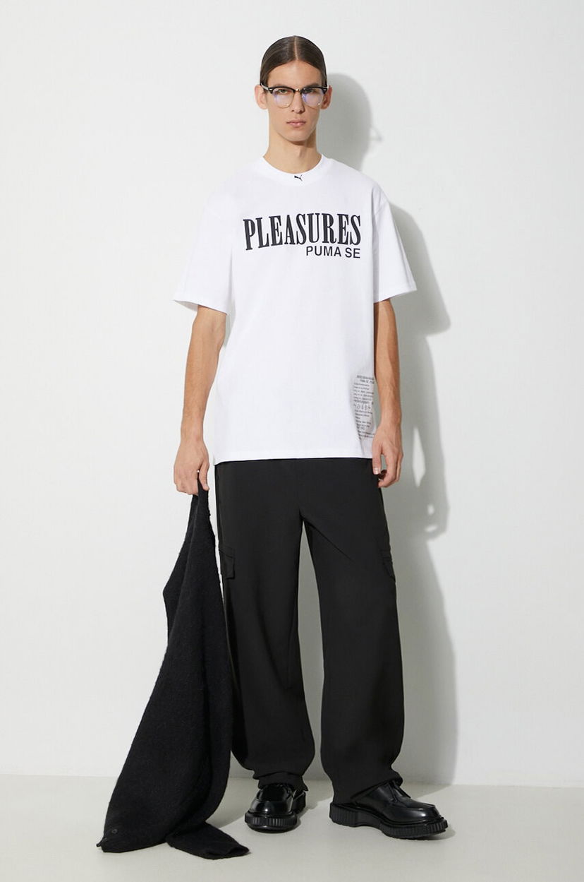 Тениска Puma PUMA x PLEASURES Typo Tee Бяло | 620878