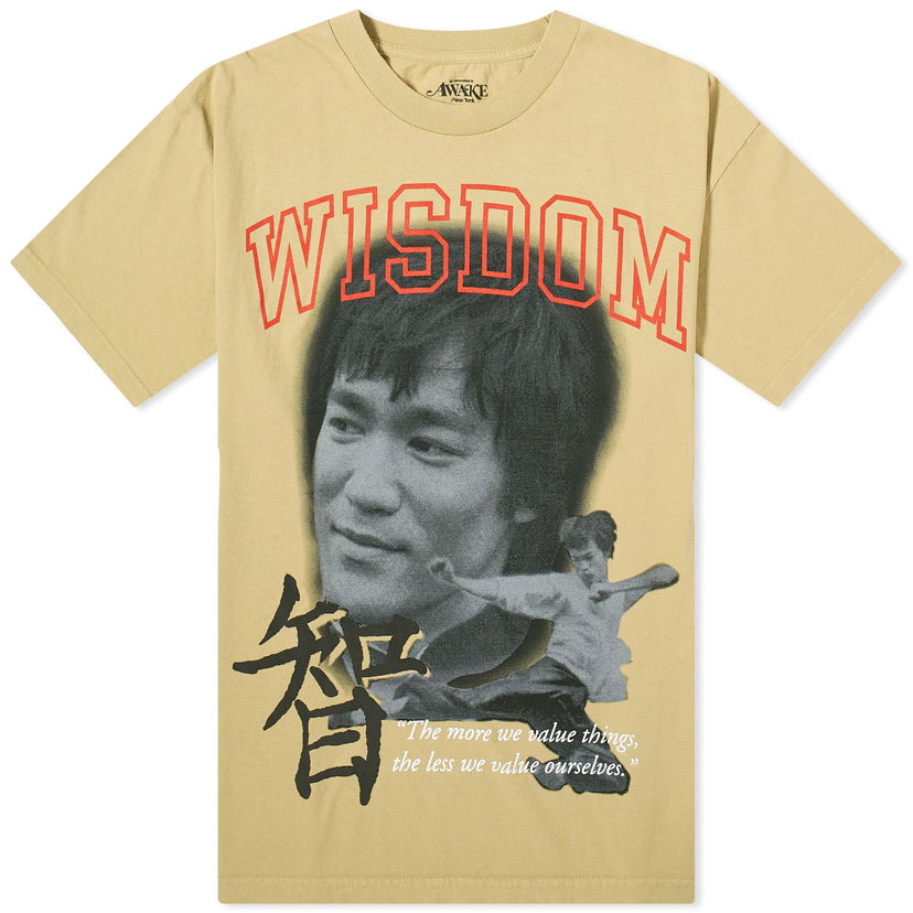 Тениска Awake NY Bruce Lee T-Shirt Бежово | AWK-FW23-TS006-KHK