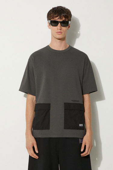 Тениска Neighborhood NEIGHBORHOOD Design Crewneck T-Shirt with Pockets Сиво | 241UWNH.CSM05, 0