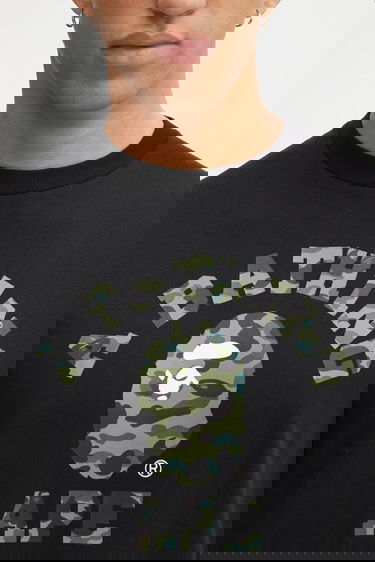 Тениска BAPE 1st Camo College Printed T-shirt Черно | 1L30110012, 3