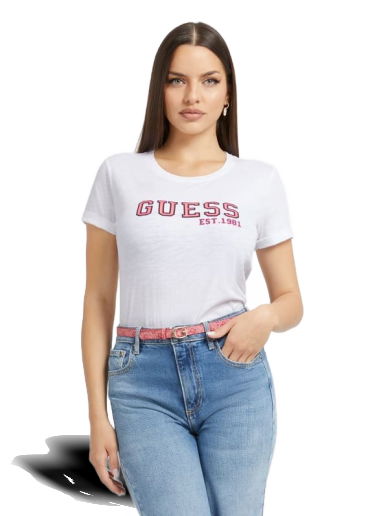 Тениска GUESS T-Shirt Бяло | W3YI35K8G01