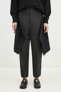 High Waist Pants With Attached Skirt Overlay
