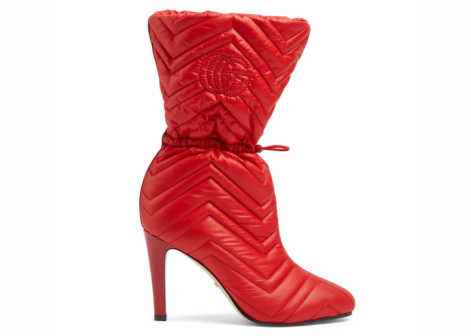 Кецове и обувки Gucci Matelasse 95mm Ankle Boots Червено | 719834 FAAUV 6447, 0