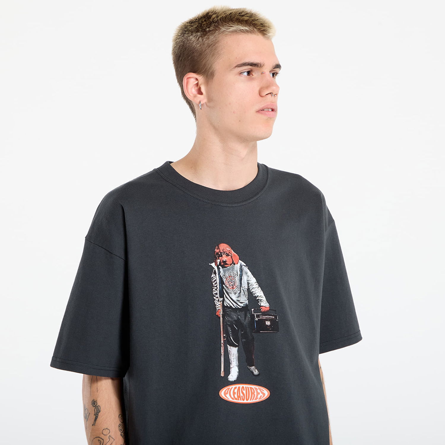 Тениска Pleasures PLEASURES Daft Punk Graphic T-Shirt Черно | P25DP019-BLACK, 1