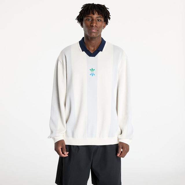 Rolling Links Long Sleeve Polo Shirt Chalk White