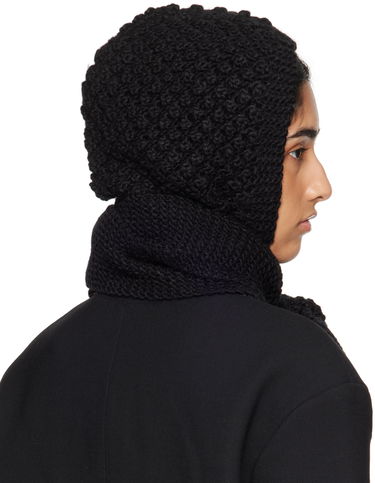 Шал SHUSHU/TONG SHUSHU/TONG Knit Bowknot Hooded Scarf Черно | MWDCAC05 ACR001, 2