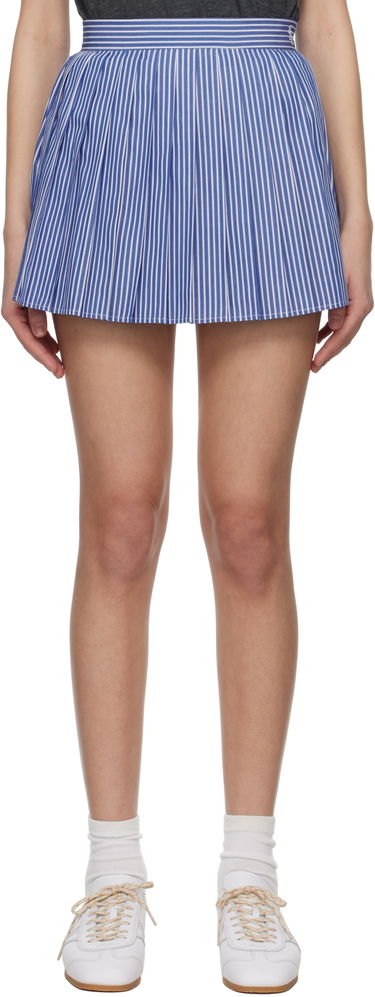 Пола Sporty & Rich Sporty & Rich Striped Pleated Anae Miniskirt Синьо | SK018612302ST02, 0