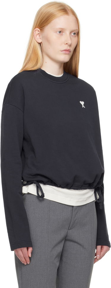 Пуловер AMI AMI Paris Cotton De Coeur Drawstring Sweatshirt Лилаво | FSW060.730, 4