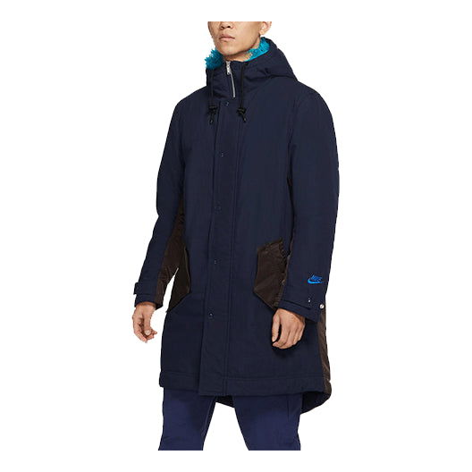 Парка Nike Sportswear Therma-Fit Mid-Length Hooded Jacket Синьо | DD6776-451