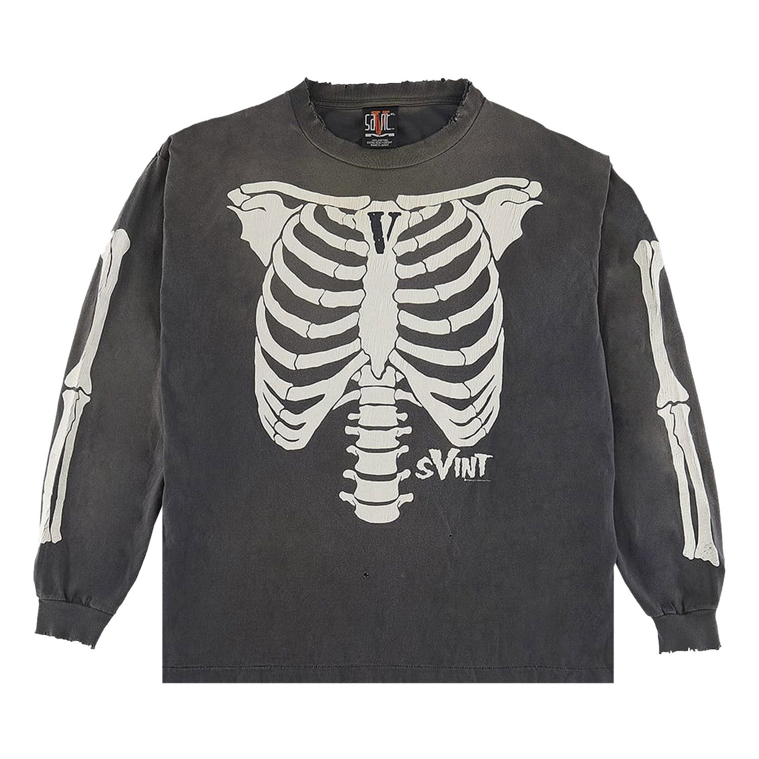 Тениска Saint Michael x Vlone Bone Tee Черно | SM A22 0000 078, 1