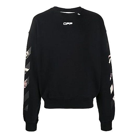 Пуловер Off-White Caravaggio Arrows Sweatshirt Черно | OMBA035S20E300041088, 0