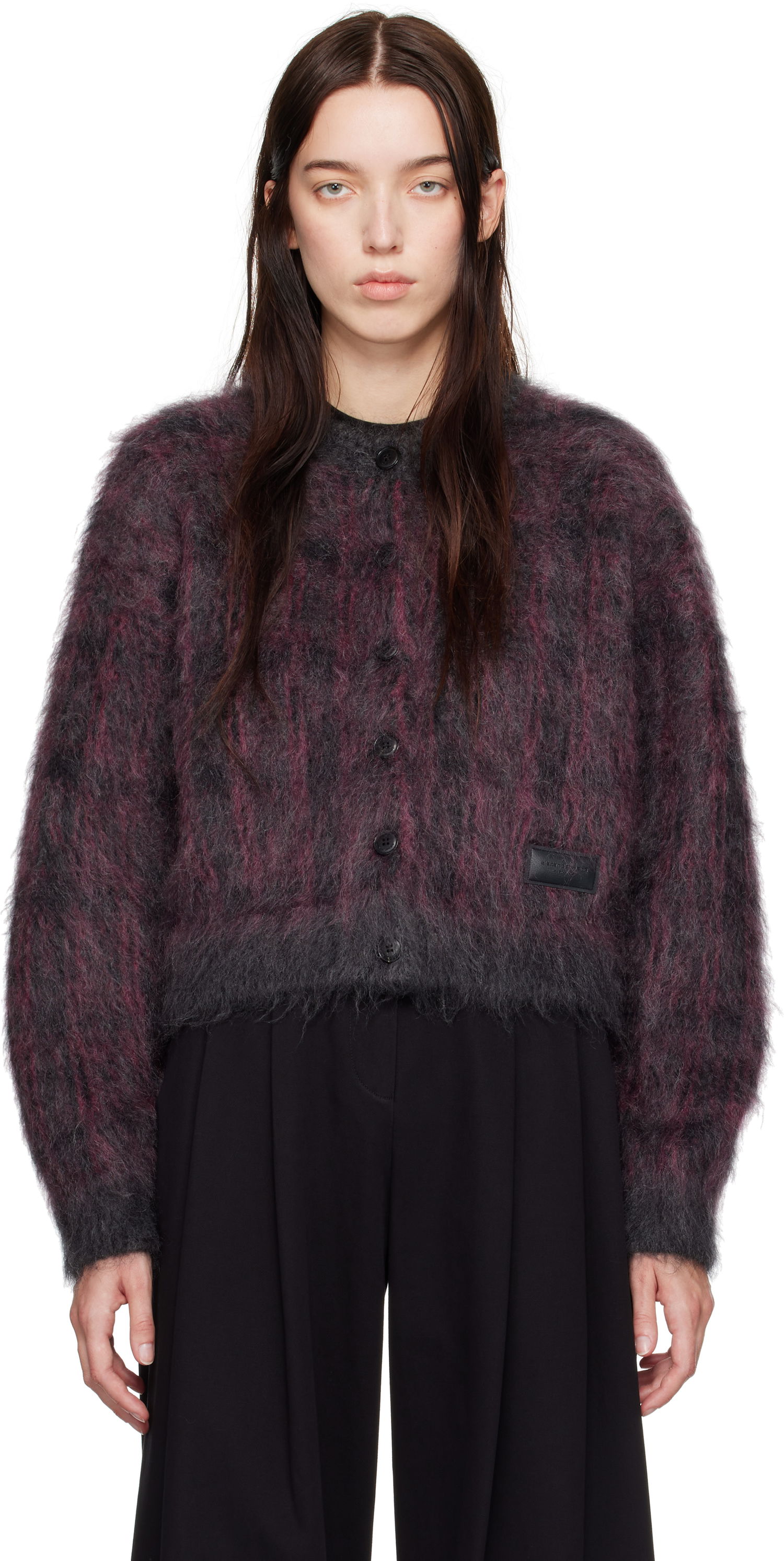Пуловер Alexander Wang Plaid Jacquard Knit Cardigan Розово | 1KC4243040, 0