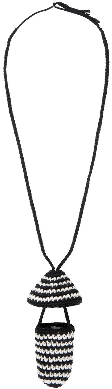 Колие Stella McCartney Stella McCartney Crochet Mushroom Necklace Черно | 7V0029WP0037, 1