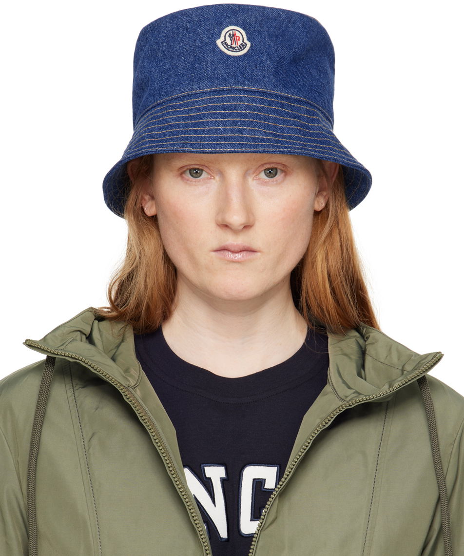 Шапка Moncler Patch Denim Bucket Hat Синьо | J10933B00029M4206, 0
