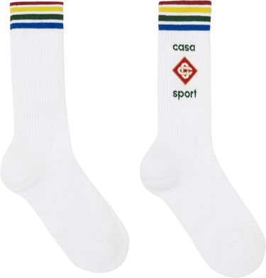 Чорапи Casablanca Sport Socks Бяло | APS25-ACC-010-02, 1