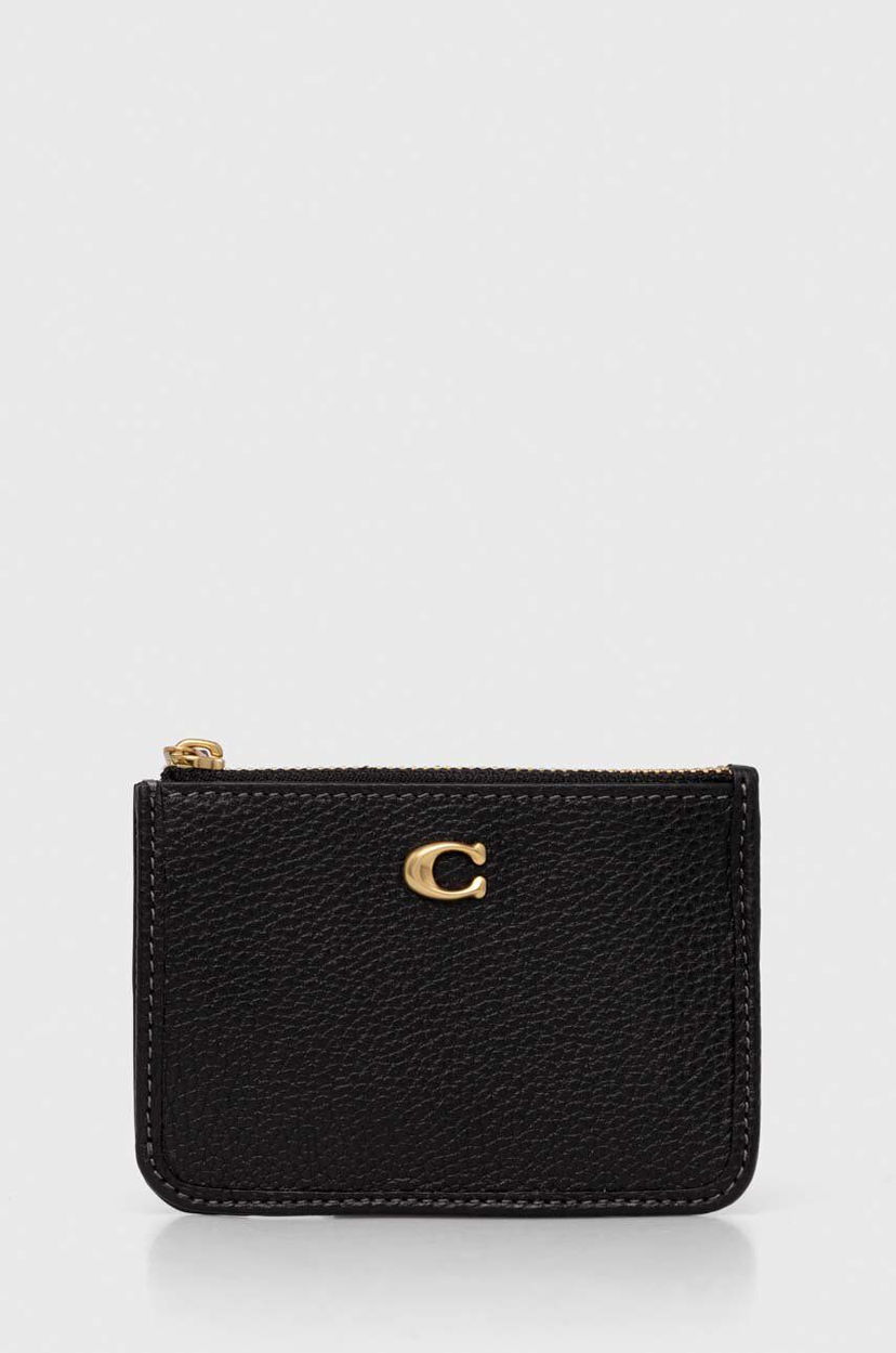 Ключодържатели Coach Leather Key Case Черно | CR550