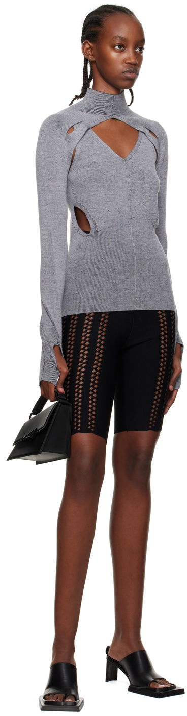 Пуловер Dion Lee Cutout Turtleneck Top Сиво | C7078P22, 3