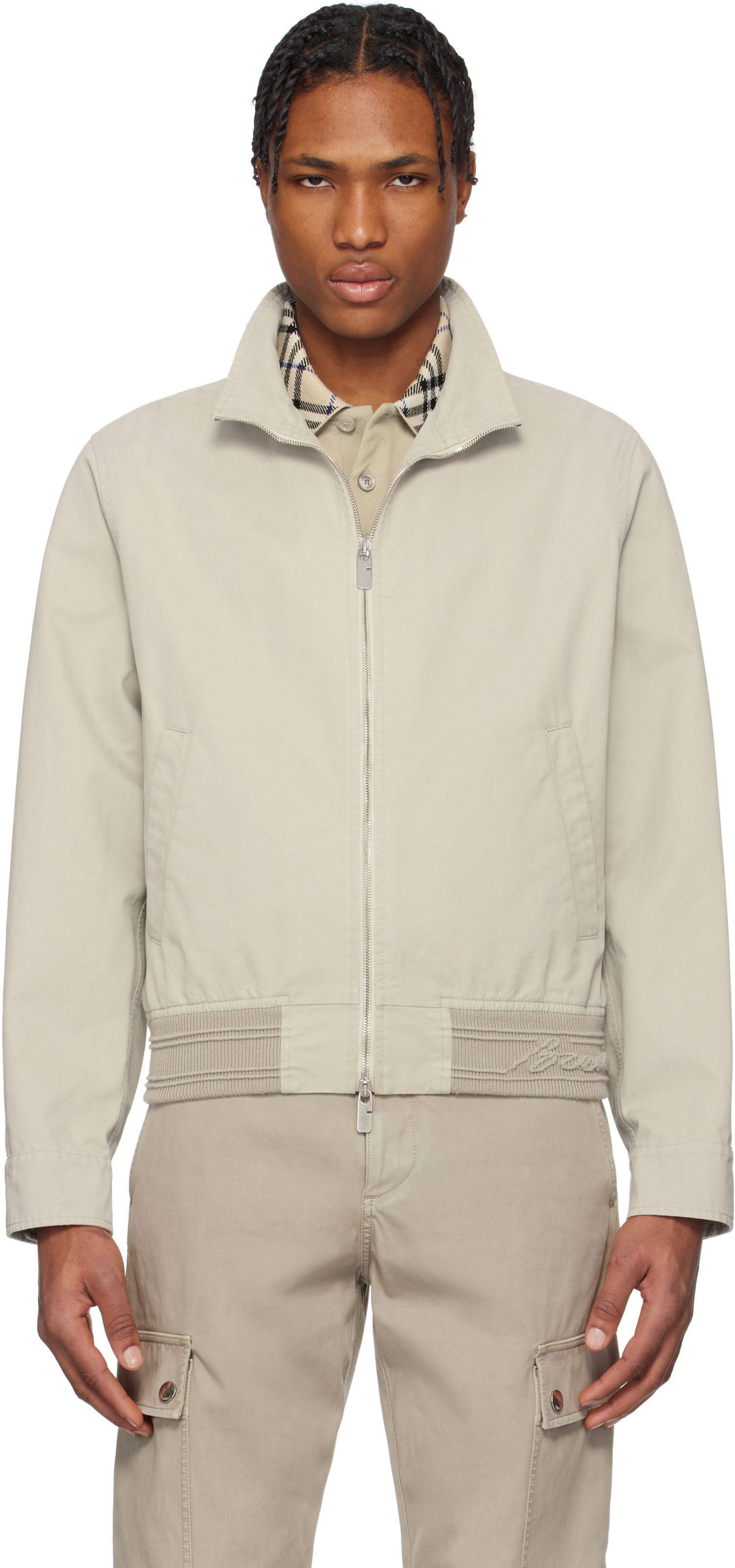 Ветровка Burberry Burberry Cotton Harrington Jacket Бежово | 8101847, 0