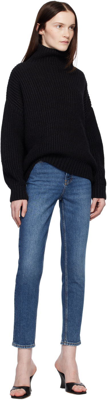 Дънки Anine Bing Straight Leg Cropped Jeans Синьо | A-06-0088-405C, 3
