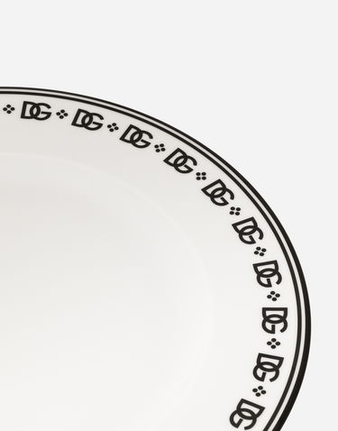 Домашен декор Dolce & Gabbana Logo Print Charger Plate Бяло | TC0148TCALHU0082, 3