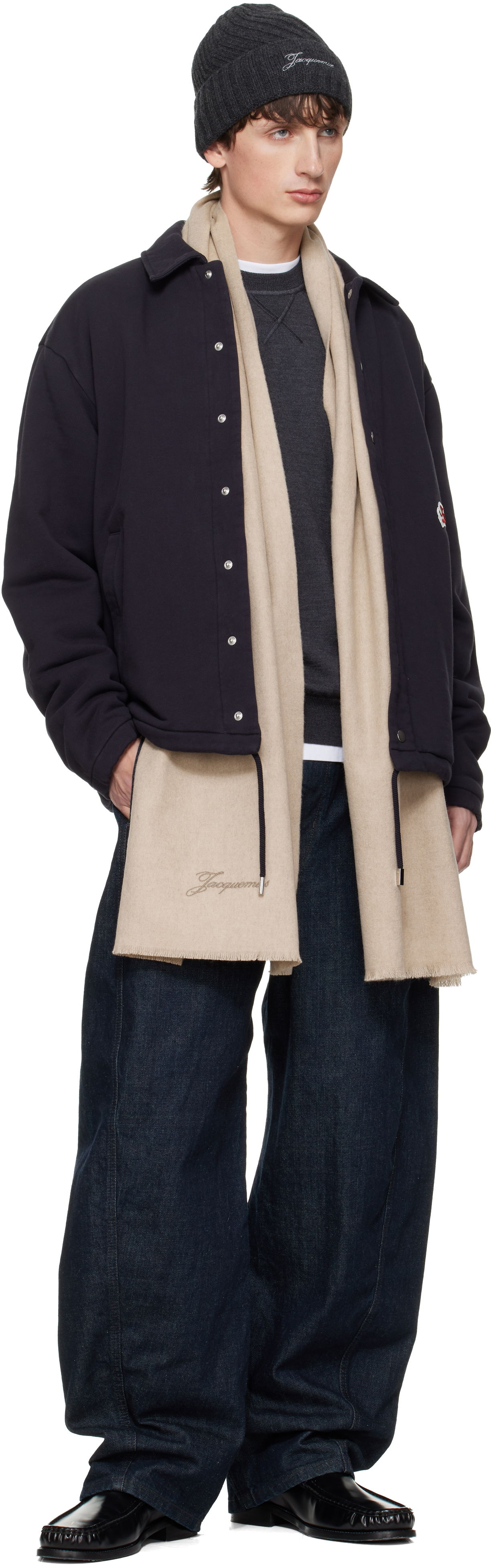 Шал Jacquemus The Tailleur Scarf Бежово | 25HACU00792AK00290, 1