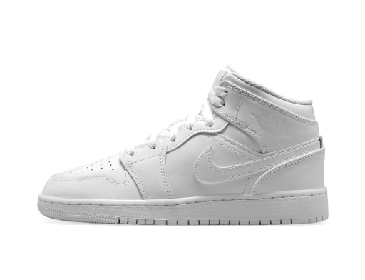 Кецове и обувки Jordan Air Jordan 1 Mid Triple White GS Бяло | 554725-136