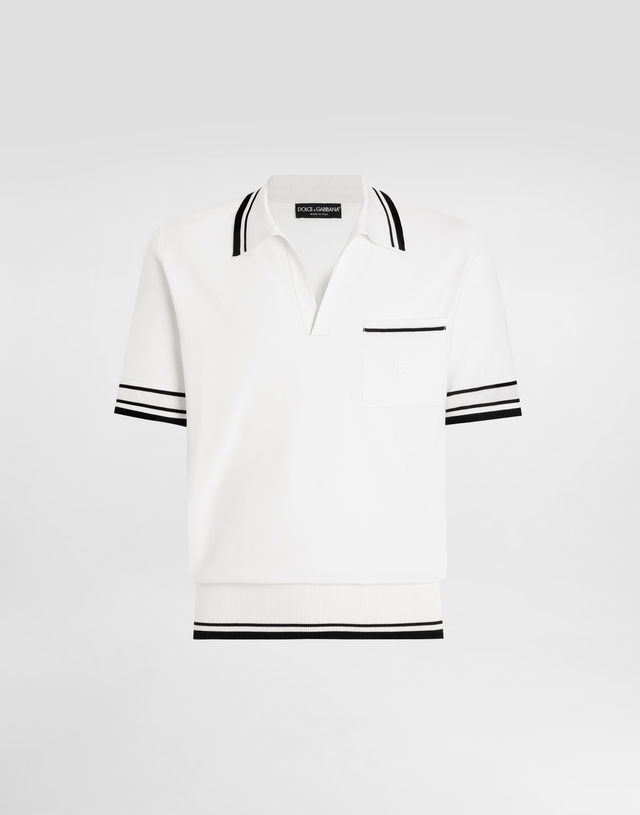Dolce & Gabbana Silk Piqué Polo Shirt