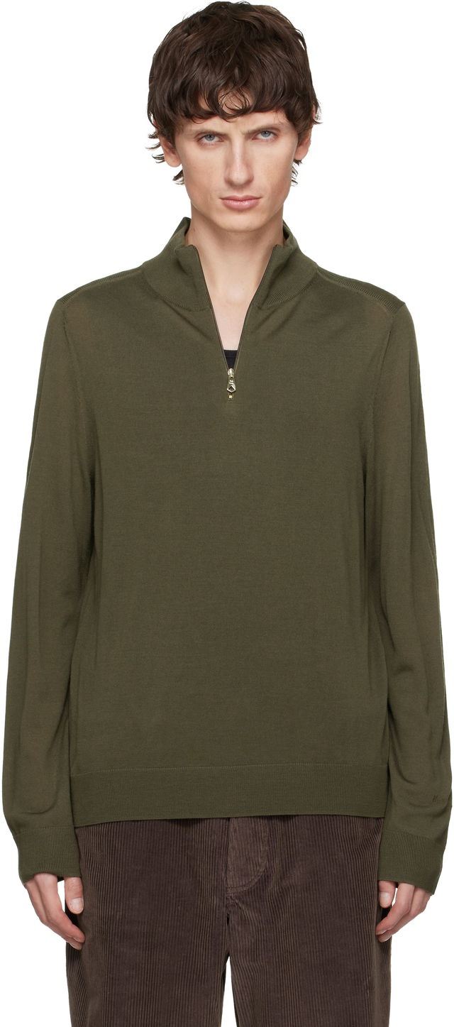 Paul Smith Merino Wool Half-Zip Sweater