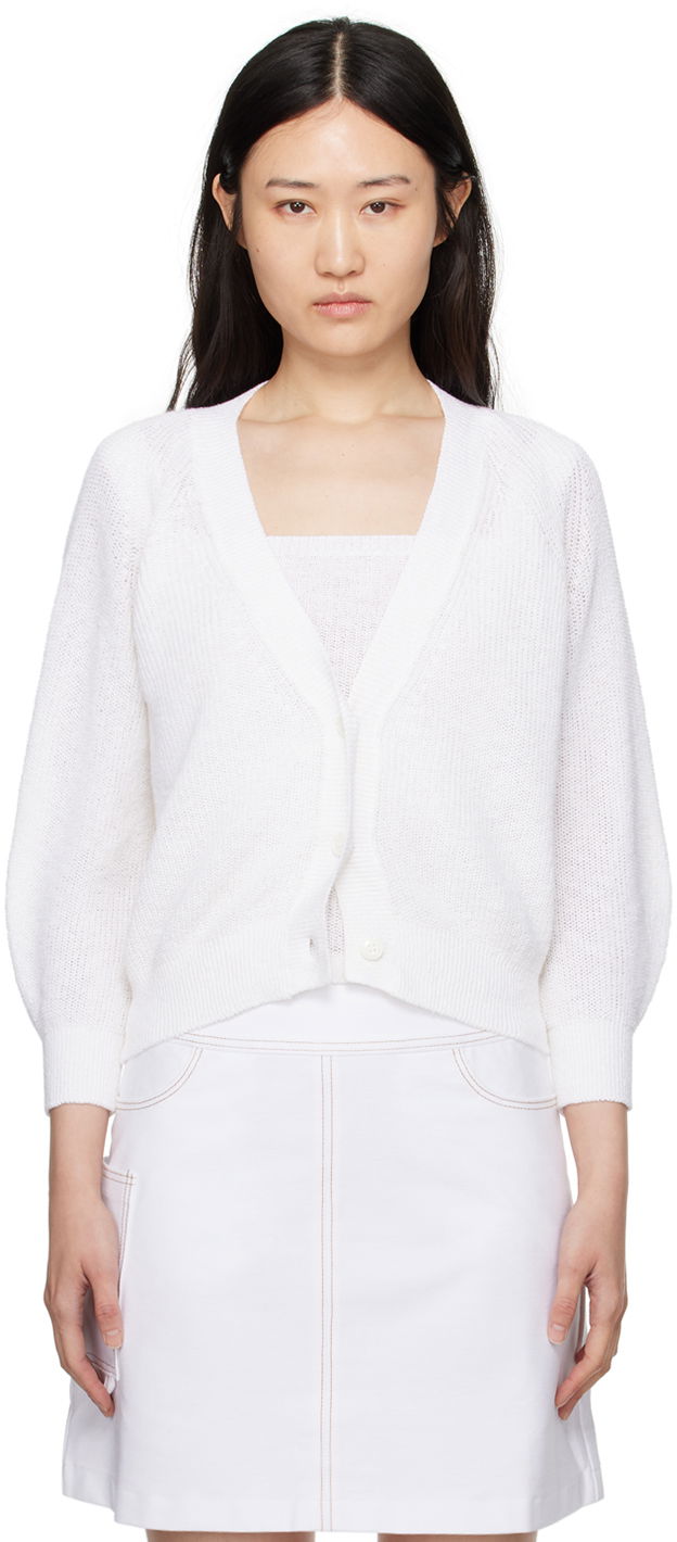 Пуловер Max Mara Max Mara Leisure Cardigan & Tank Top Set Бяло | 2416381018600