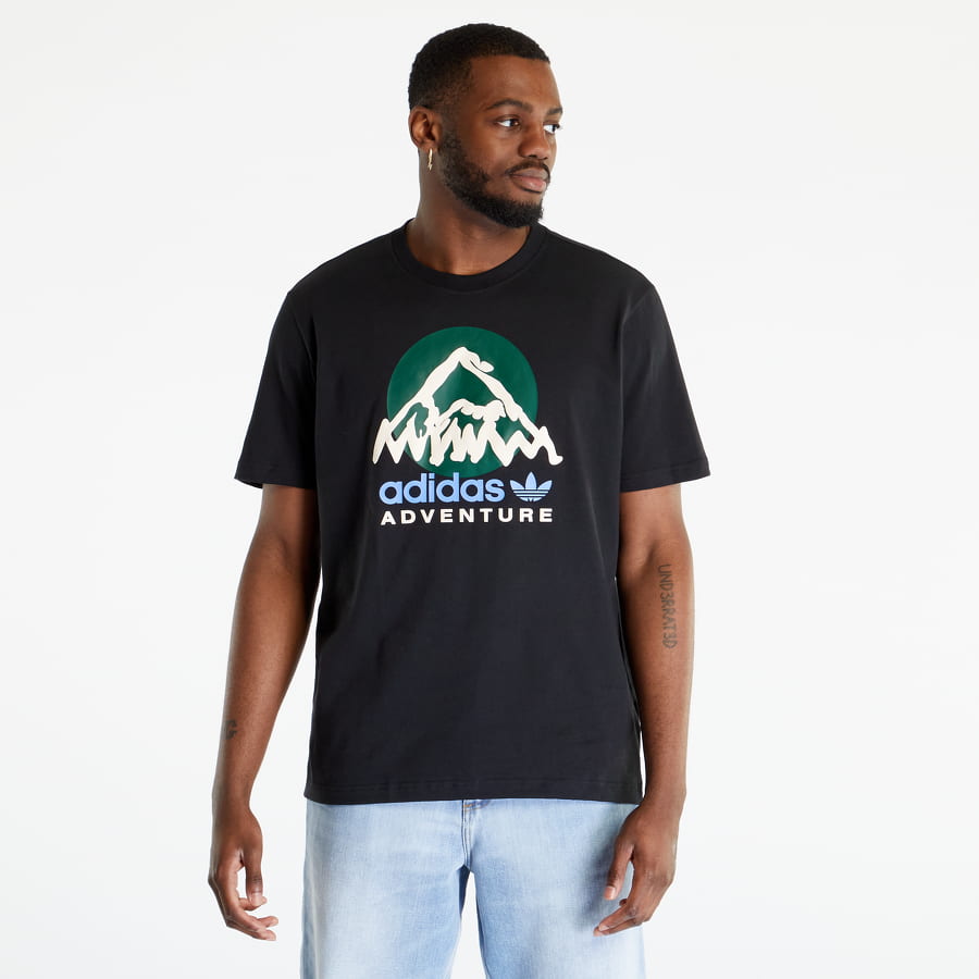 Тениска adidas Originals Adventure Mountain Front T-shirt Черно | IC2361, 0