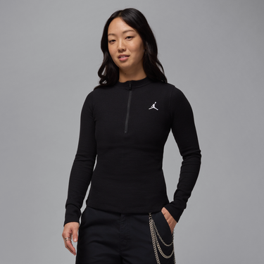 Пуловер Jordan Jordan Waffle Knit 1/2-Zip Long Sleeve Top Черно | HF9468-010, 0