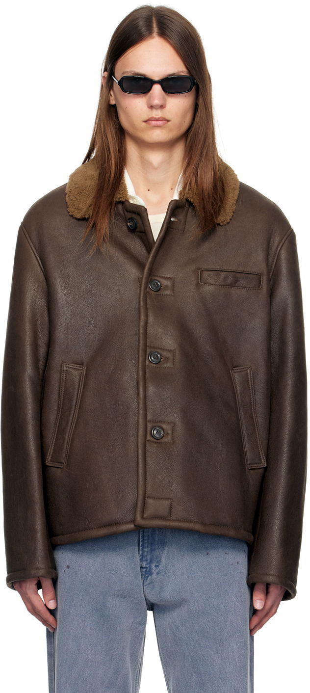 Яке OUR LEGACY Our Legacy Alaska Shearling Jacket Кафяво | M4249AR, 0