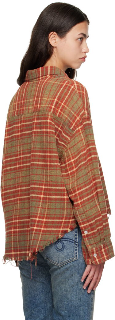 Риза R13 R13 Drop Neck Cropped Plaid Shirt Многоцветен | R13WR150-R563B, 2