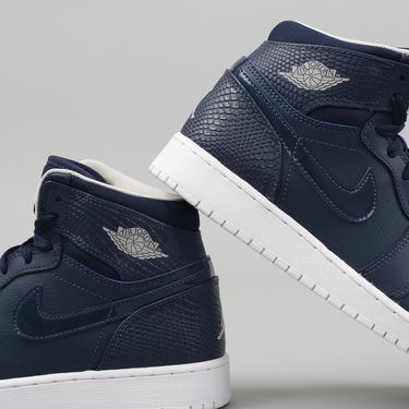 Кецове и обувки Jordan Air Jordan 1 Retro High "Midnight Navy" GS Тъмно синьо | 705300-405, 4