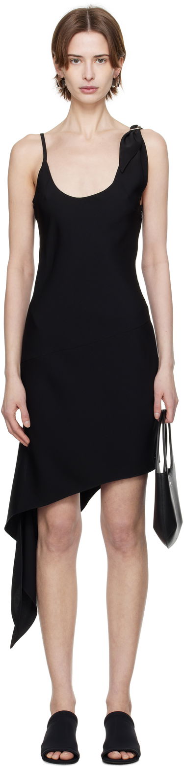 Pокля Courrèges Courrèges Scarf Midi Dress Черно | 125CRO538PL0147, 0
