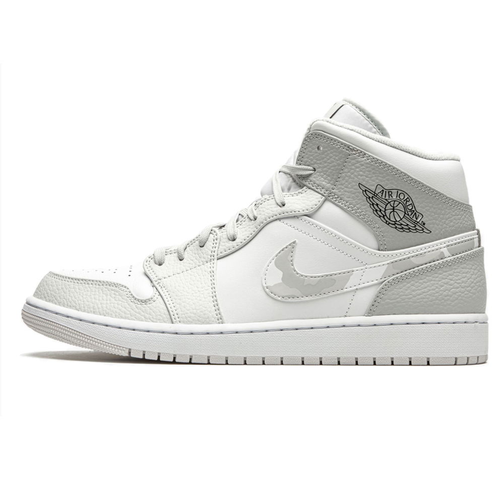 Кецове и обувки Jordan Air Jordan 1 Mid "Swoosh Logo - Grey Camo" Бяло | DC9035-100, 0
