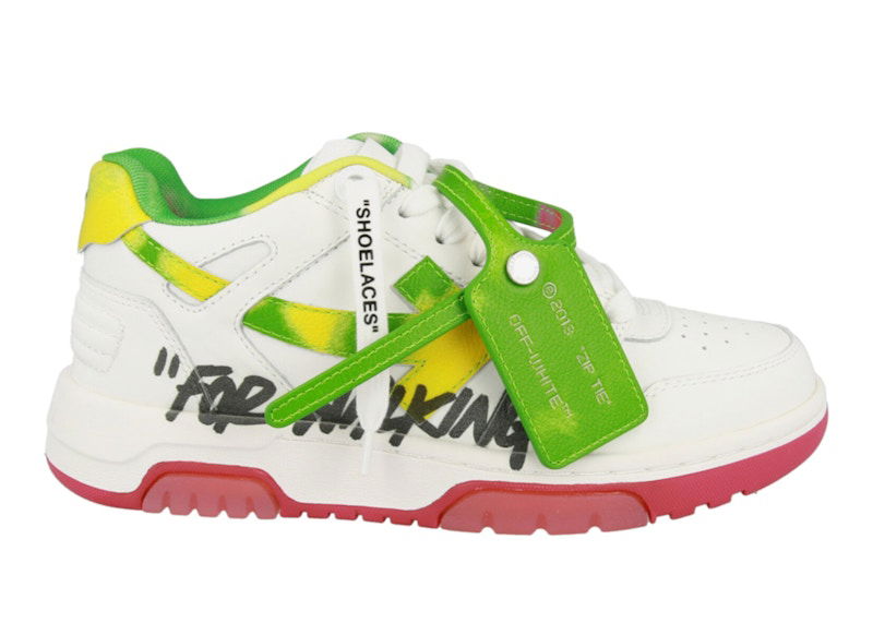 Кецове и обувки Off-White Out Of Office OOO "For Walking" Low Tops White Multicolor W Зелено | OWIA259S22LEA0070184, 0