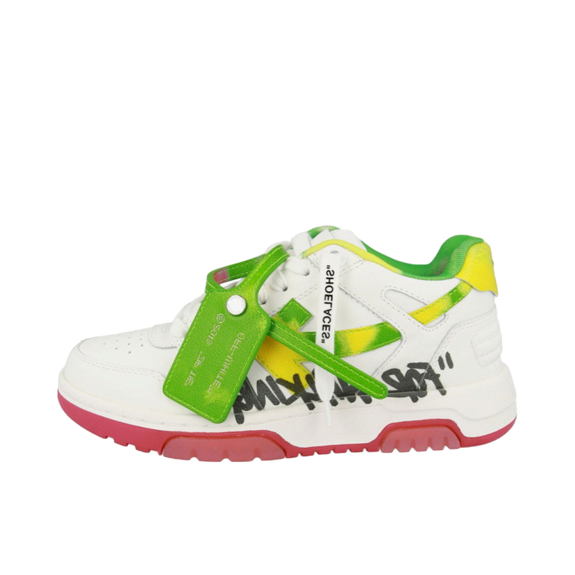 Кецове и обувки Off-White Out Of Office OOO "For Walking" Low Tops White Multicolor W Зелено | OWIA259S22LEA0070184