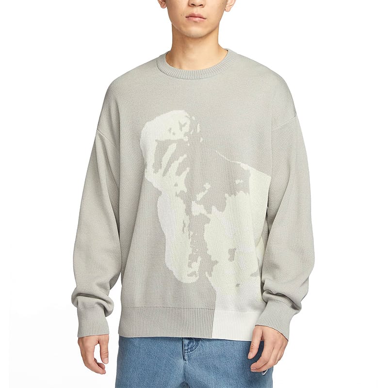 Пуловер Nike SB Skateboarding Graphic Print Sweater Сиво | FN2574-072, 0