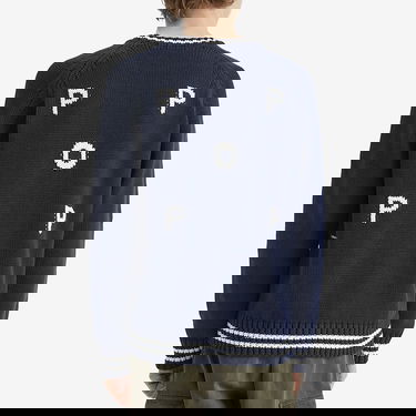 Пуловер Pop Trading Company Knitted Logo Crew Sweater Тъмно синьо | POPSS25-06-002, 3