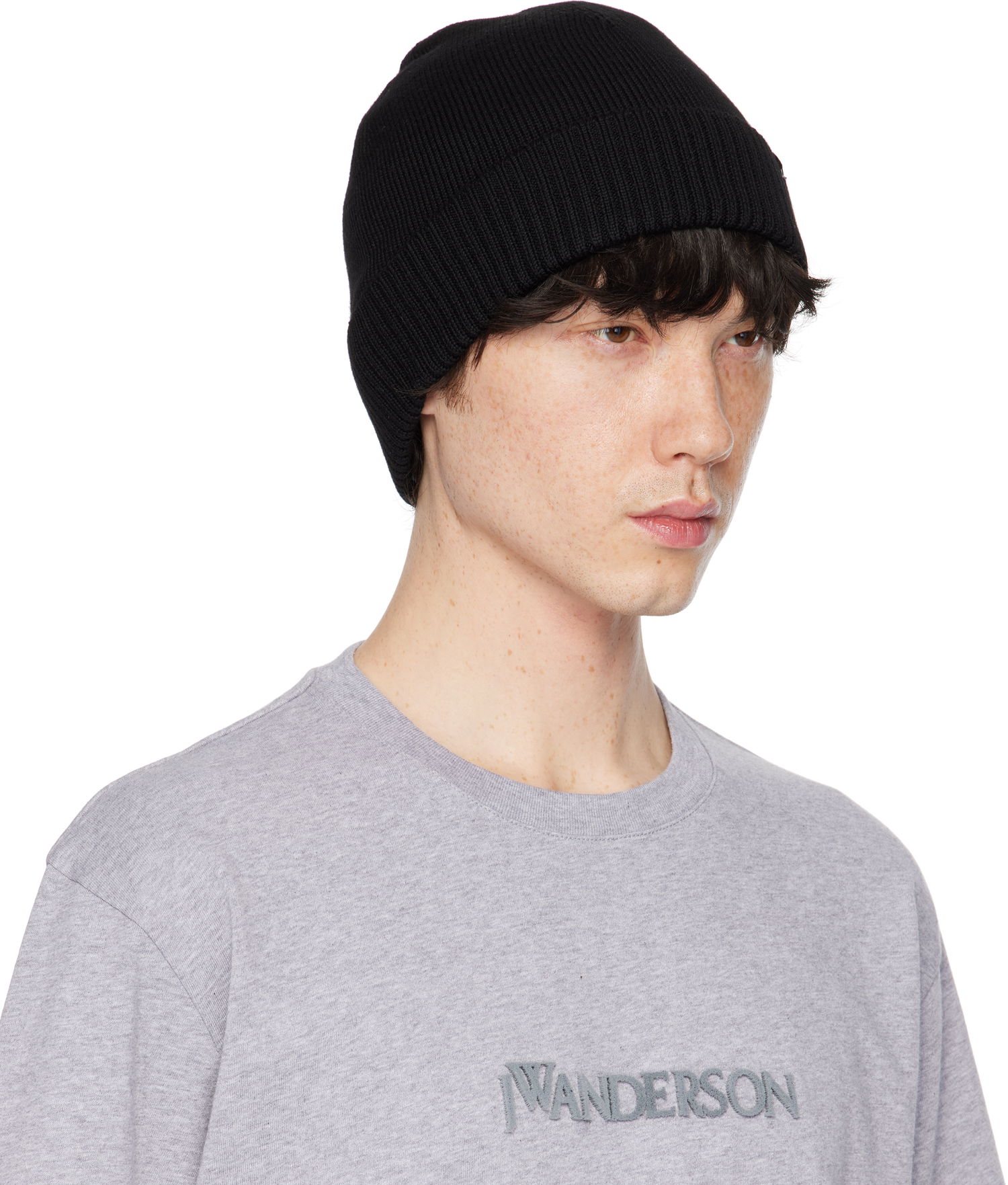 Шапка JW Anderson JW Anderson Knitted Beanie Черно | KW1370-YN0008, 1
