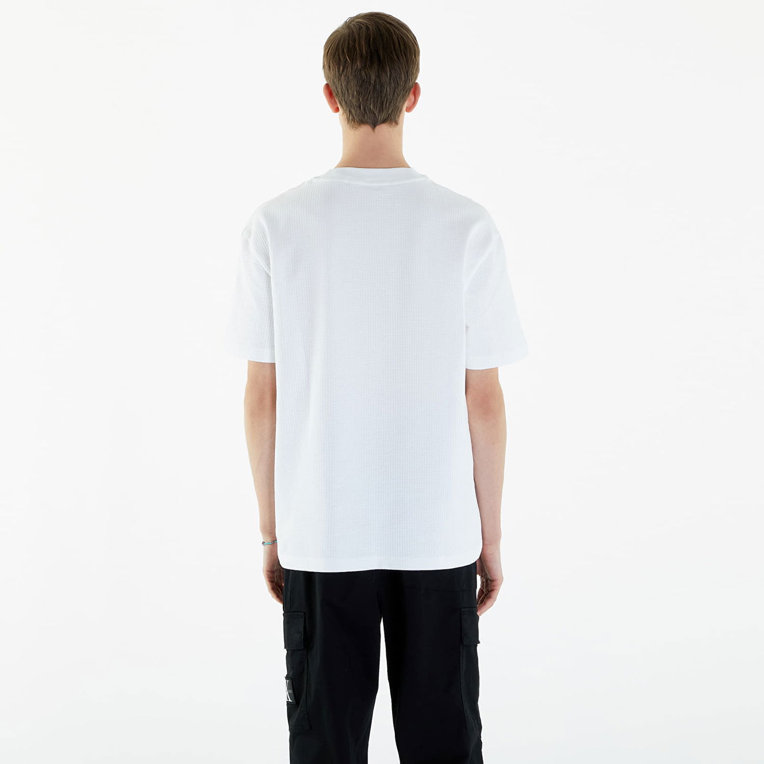 Тениска CALVIN KLEIN Texture Pocket Short Sleeve T-Shirt Бяло | J30J325214 YAF, 1